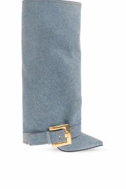 Balmain BLUE "Anthem" heeled boots