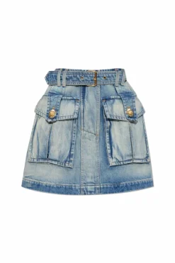 Balmain BLUE Denim skirt