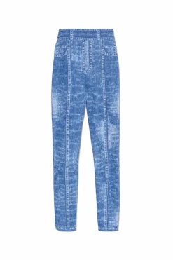 Balmain BLUE High-waisted leggings