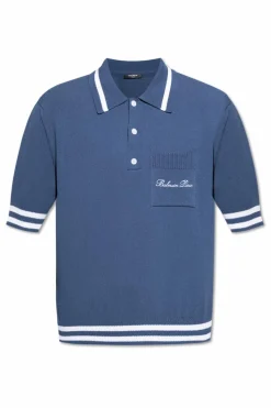 Balmain BLUE Polo with Pocket