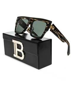 Balmain BROWN Sunglasses with logo