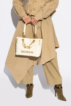 Balmain cream Bag 1945 Small type shopper