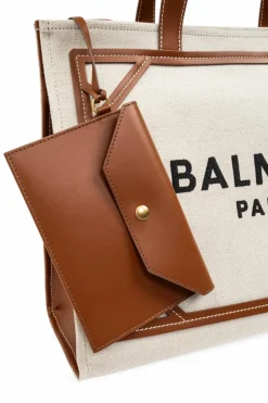 Balmain cream Balmain logo 'shopper' bag