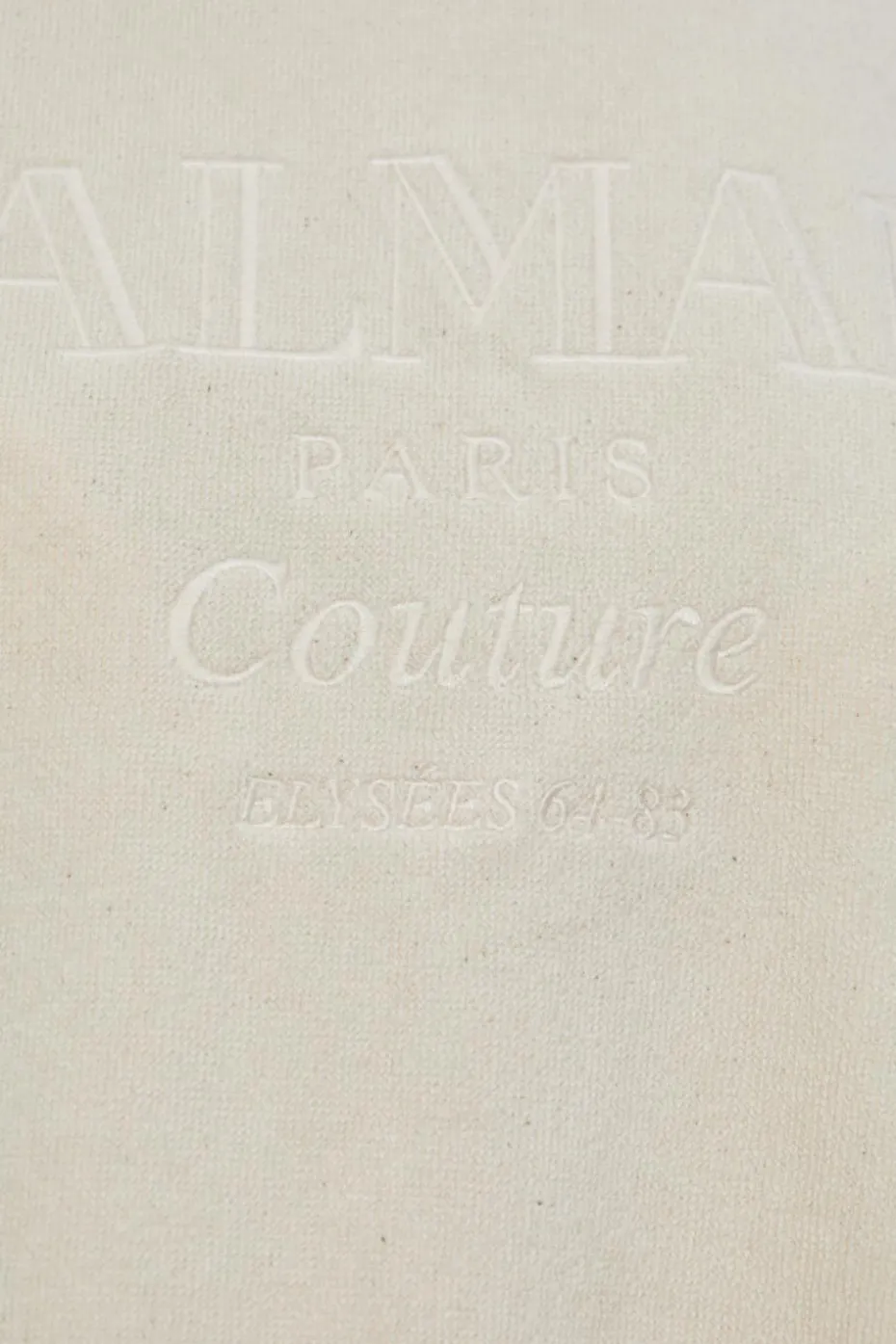 Balmain cream Cotton poncho