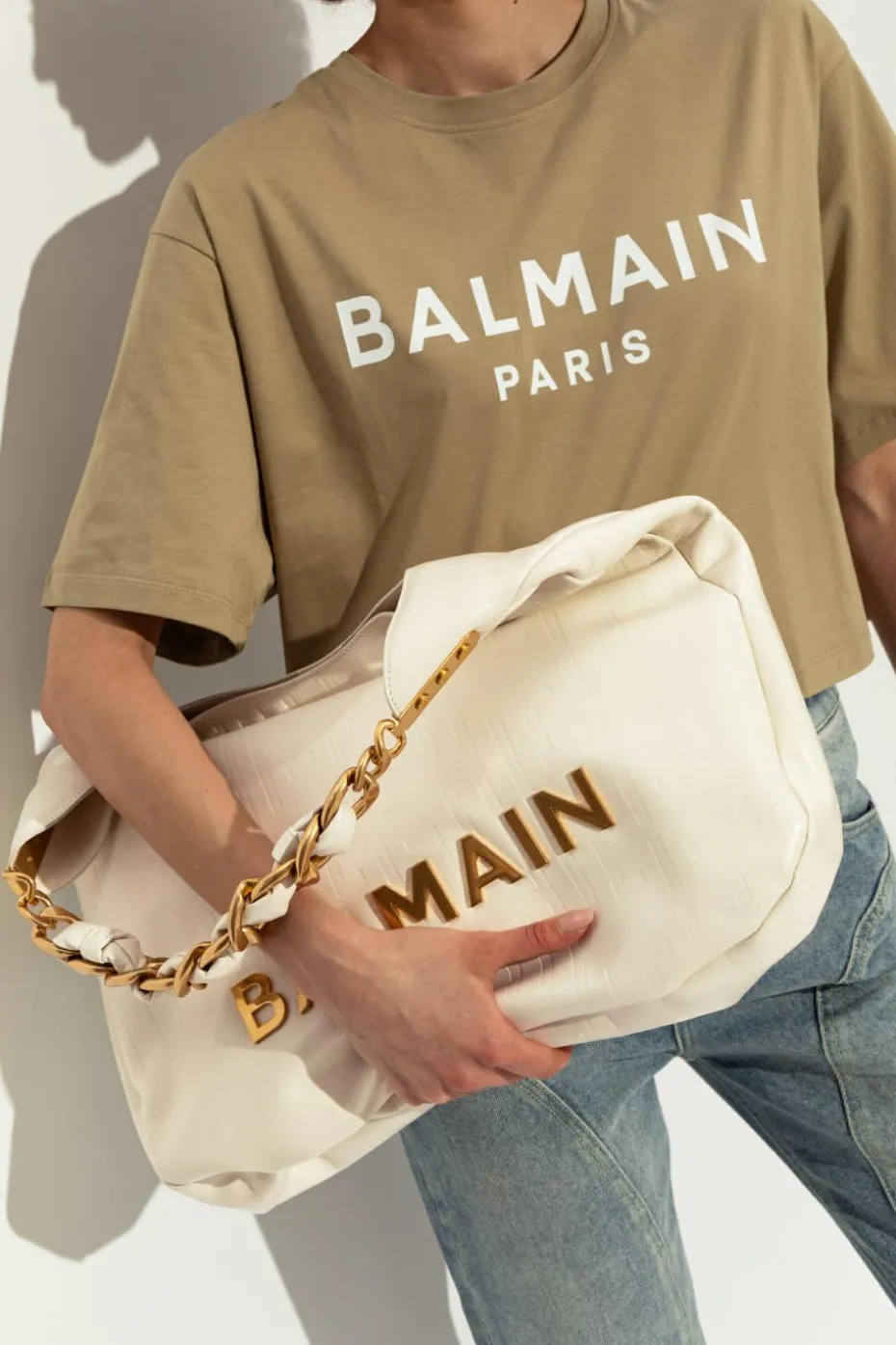 Balmain cream Shoulder Bag 1945 Soft
