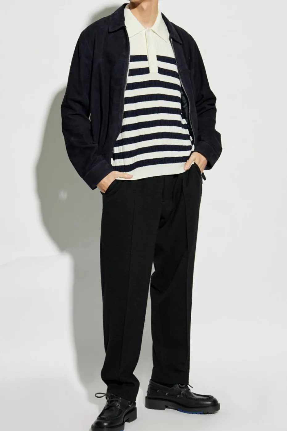 Balmain cream Wool Polo