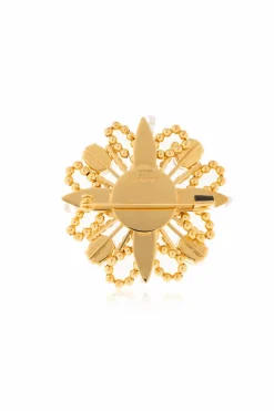 Balmain GOLD Brooch with shimmering crystals