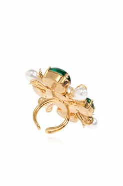 Balmain GOLD Ring with shimmering crystals