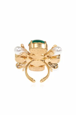 Balmain GOLD Ring with shimmering crystals