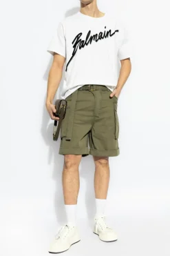 Balmain GREEN Cargo shorts