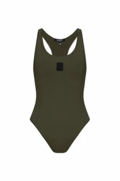 Balmain GREEN One-piece swimsuit