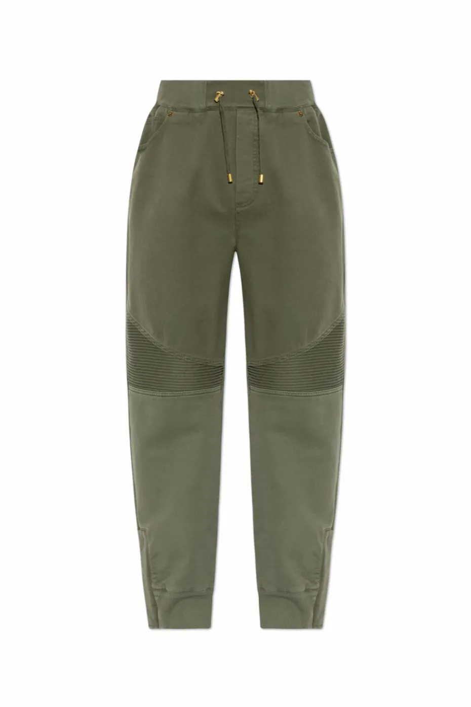 Balmain GREEN Pants with appliqué