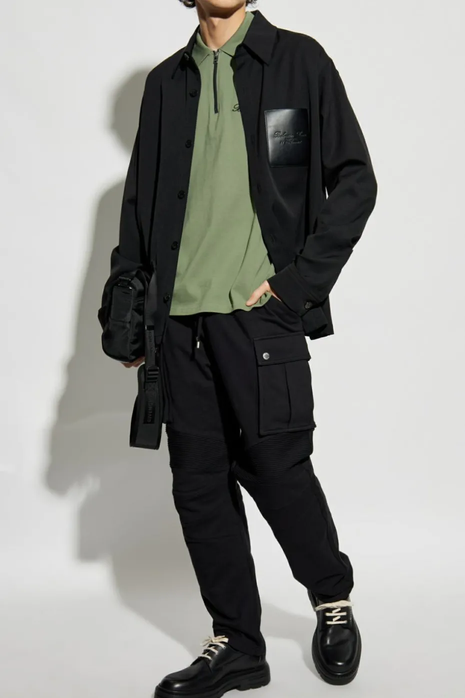 Balmain GREEN Polo with logo