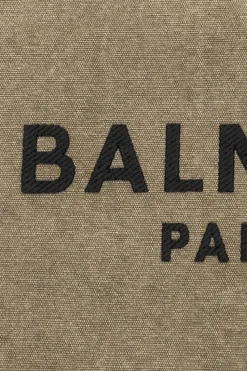Balmain GREEN Shopper bag with logo