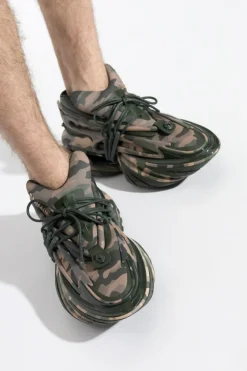 Balmain GREEN Sneakers Unicorn Wave