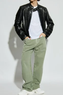 Balmain GREEN Straight-leg jeans