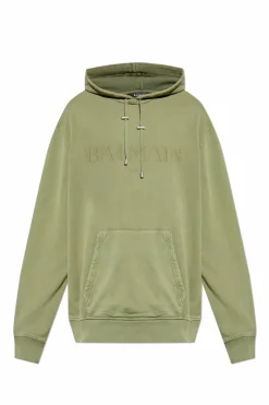 Balmain GREEN Sweatshirt with logo
