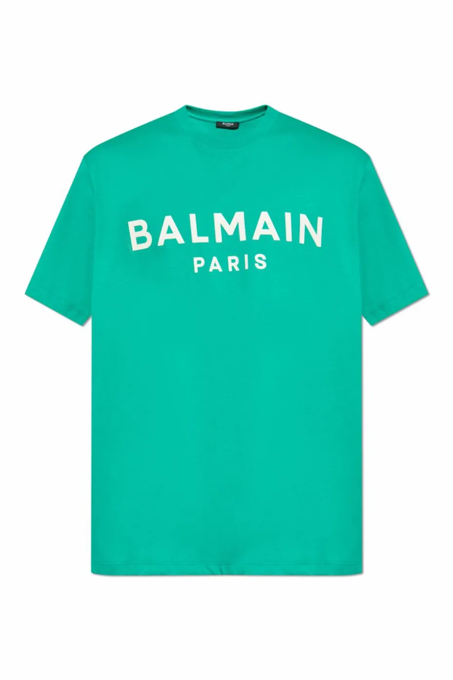Balmain GREEN T-shirt with printed logo