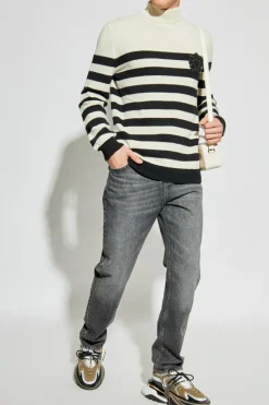 Balmain GREY Jeans with logo