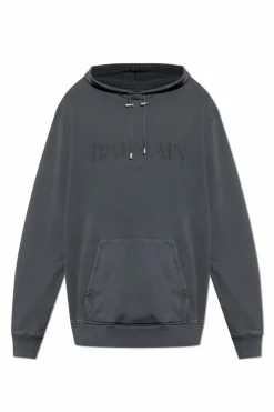 Balmain GREY Sweatshirt with logo