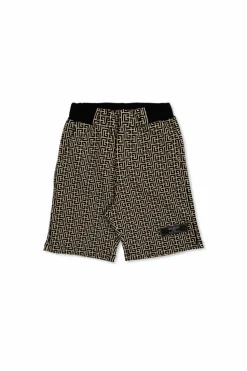 Balmain Kids BLACK Monogram shorts