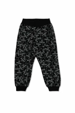 Balmain Kids BLACK Pants with logo