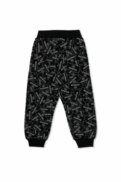 Balmain Kids BLACK Pants with logo