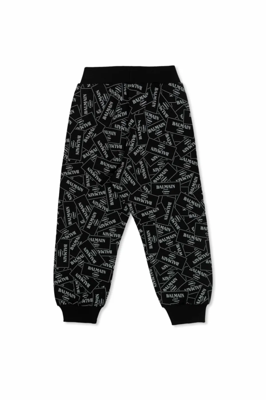 Balmain Kids BLACK Pants with logo
