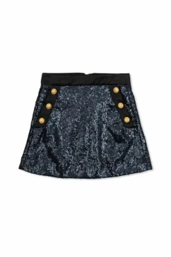 Balmain Kids BLACK Skirt with fastening