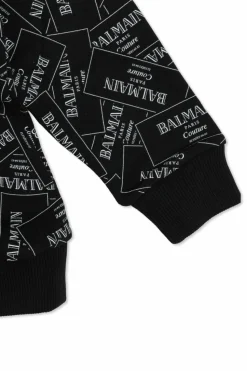 Balmain Kids BLACK Sweatshirt with logo