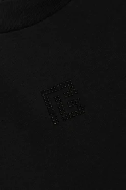 Balmain Kids BLACK T-shirt with logo