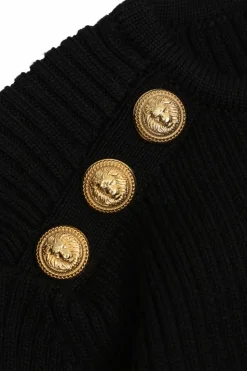 Balmain Kids BLACK Wool dress