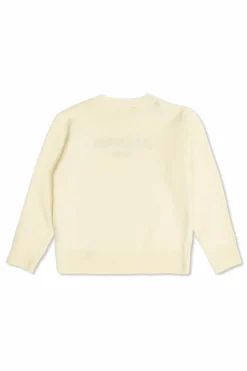 Balmain Kids cream Sweater with logo