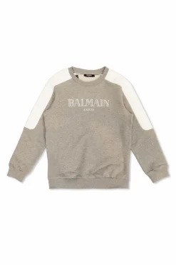 Balmain Kids GREY Sweatshirt with printed logo