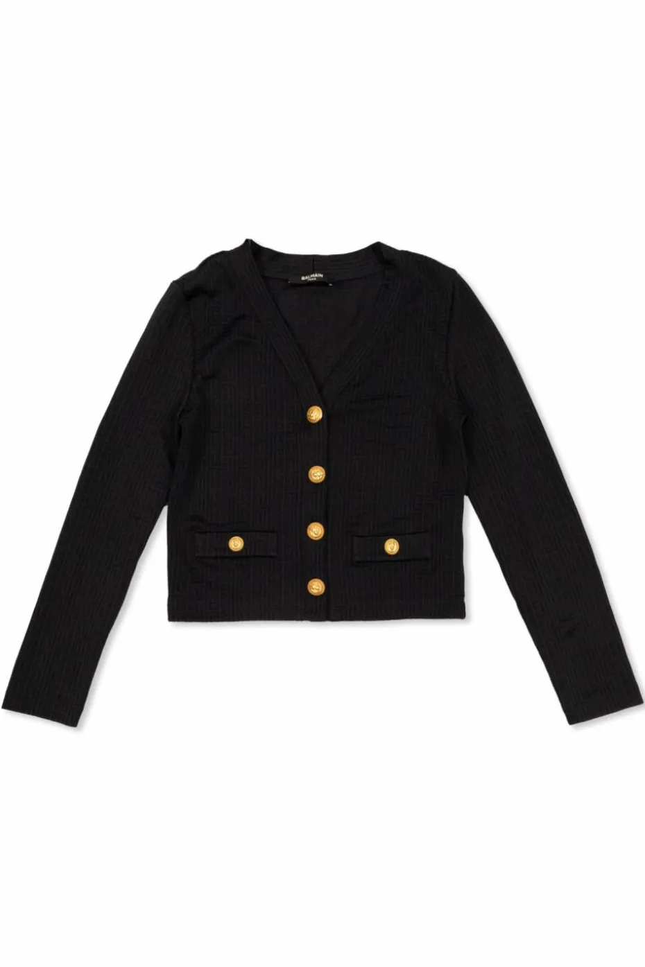 Balmain Kids NAVY BLUE Cardigan with monogram