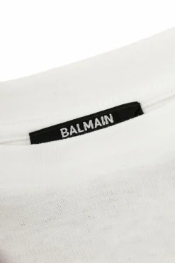 Balmain Kids NAVY BLUE Dress with logo