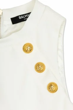 Balmain Kids WHITE Dress with buttons