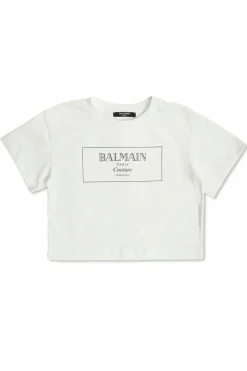 Balmain Kids WHITE T-shirt with logo
