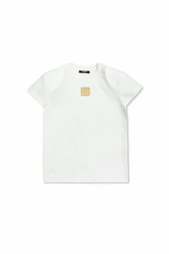 Balmain Kids WHITE T-shirt with embroidered logo