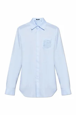 Balmain light blue Cotton shirt with pocket