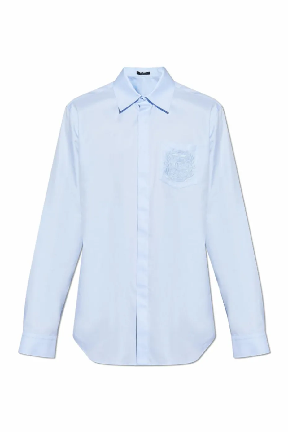 Balmain light blue Cotton shirt with pocket