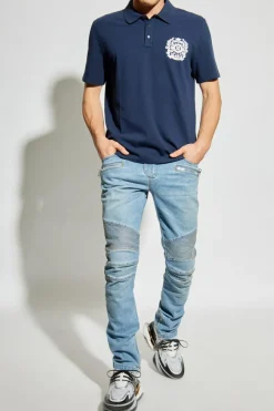 Balmain light blue Jeans with logo