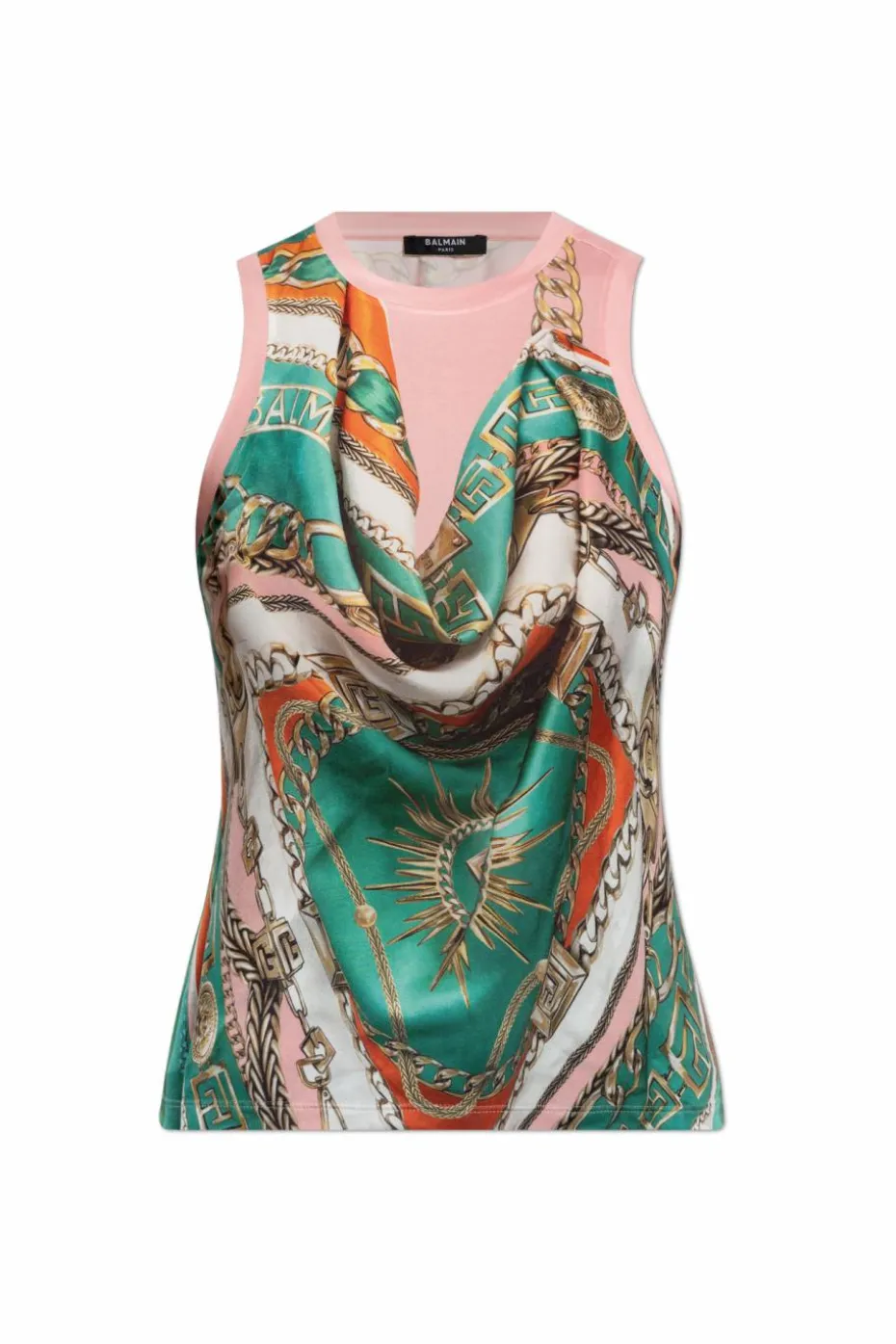 Balmain MULTICOLOUR Top with print