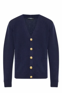 Balmain NAVY BLUE Cashmere cardigan