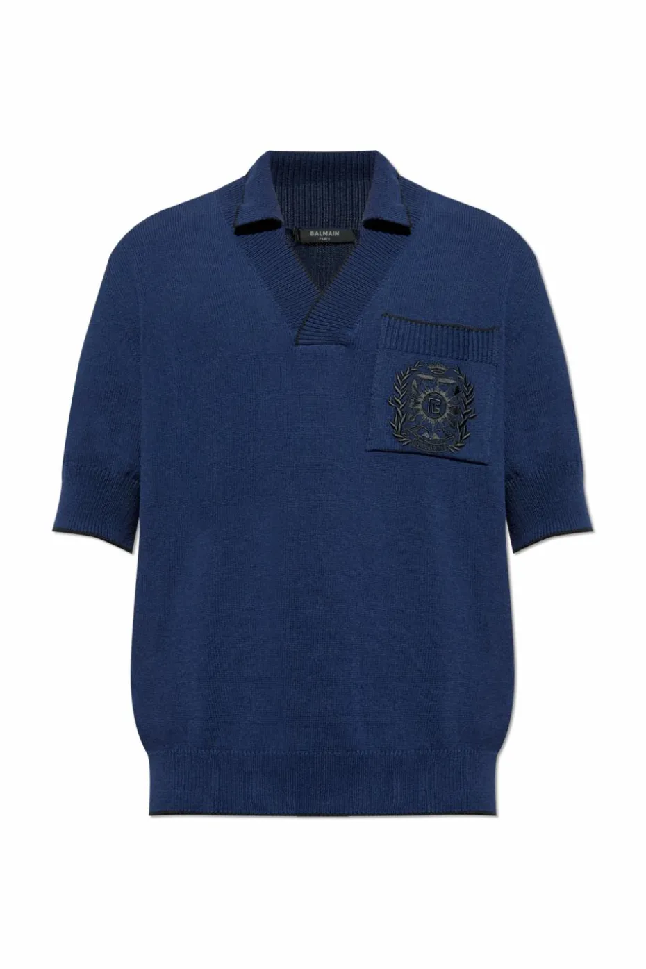 Balmain NAVY BLUE Polo with pocket