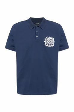 Balmain NAVY BLUE Polo with logo