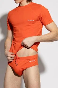 Balmain ORANGE Swim shirt