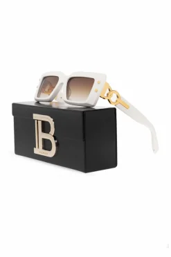 Balmain WHITE ‘B-III’ sunglasses