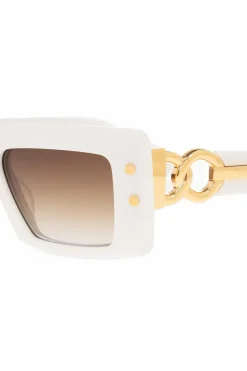 Balmain WHITE ‘B-III’ sunglasses