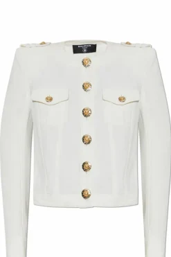 Balmain WHITE Denim jacket